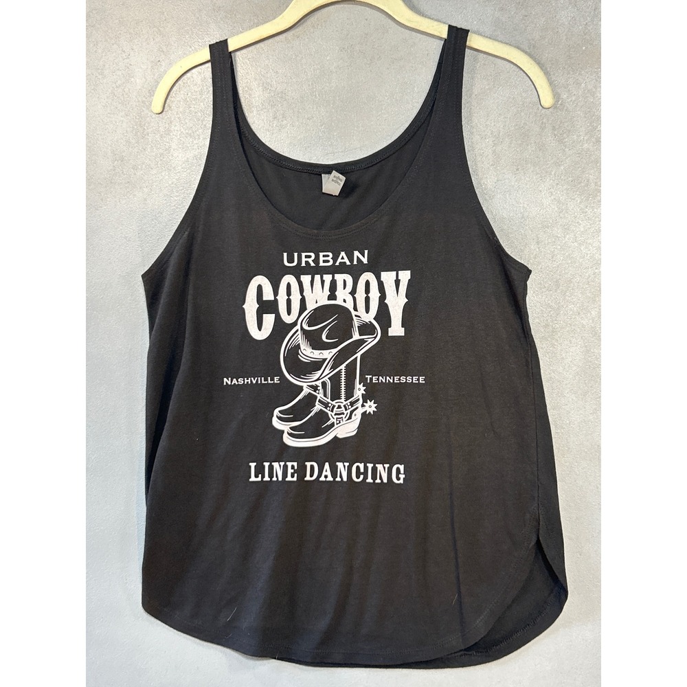 Next Level Urban Cowboy Nashville Line Dancing Tank Top Black Size M